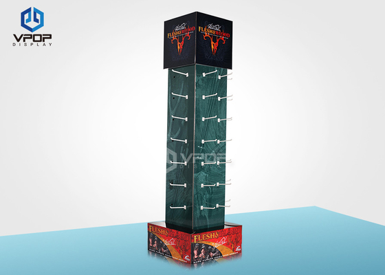 China Customized Size Cardboard POS Displays , Packaged Products Cardboard Hook Display Stands supplier