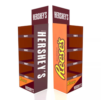 Chocolate Candy Snack Cardboard POS Display Corrugated For Retail Store