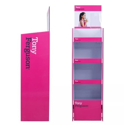 Sport Shoes Supermarket Cardboard Shelf Display For Fitness Products