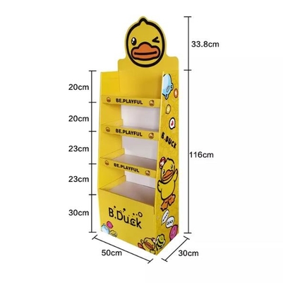 Cartoon Design Cardboard Corrugated Shelf Display Supermarket Retail For Toys