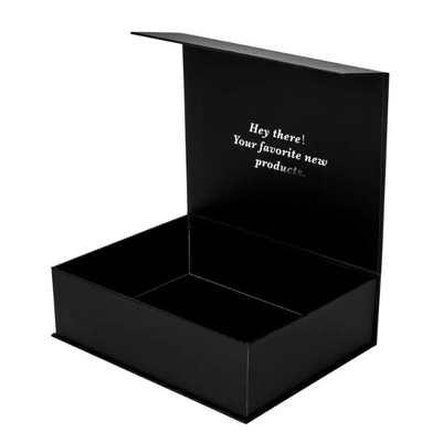 Custom Logo Cardboard Folding Box Luxury Gift Black Magnetic For Cosmetic