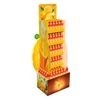 Advertising 350g CCNB Corrugated Floor Drinks Display Stand Powder Coated