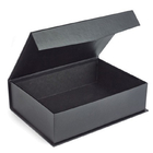 Rigid Gift Boxes with Lids Black Gift Box with Magnetic Closure Matt Lamination 2mm Cardboard Material