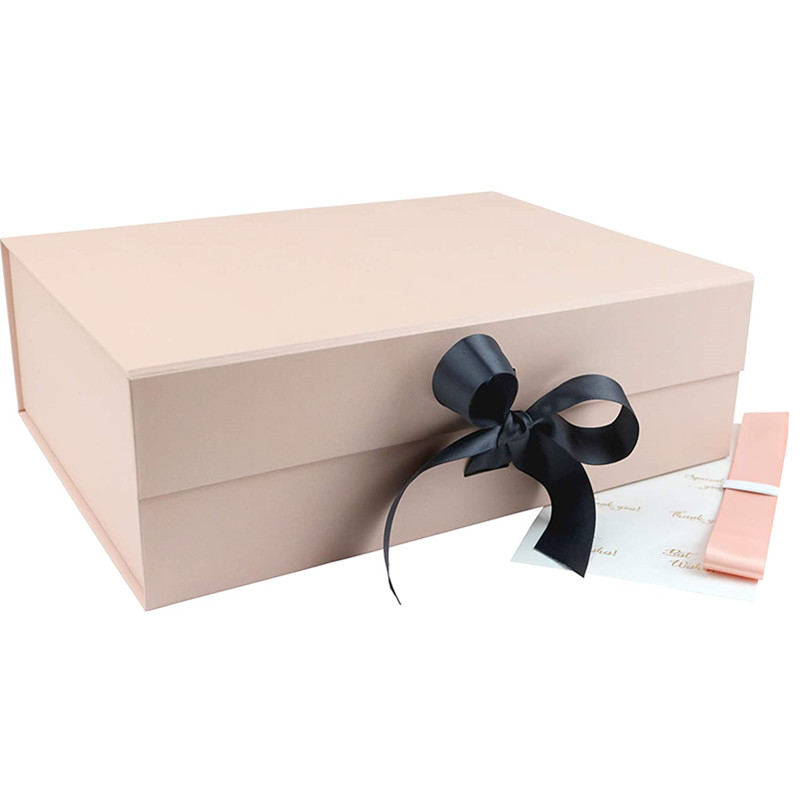 Ribbon Closure Cardboard Gift Boxes , Wedding Party Luxury Gift Box