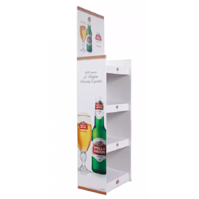 Customized Cardboard Beverage Display Stand Corrugated For Wine Juice